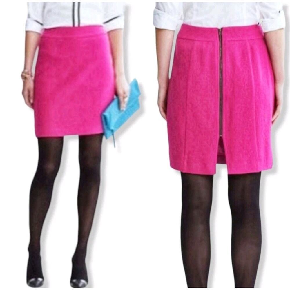 Banana Republic Fuchsia Wool Blend Pencil Skirt Size 0